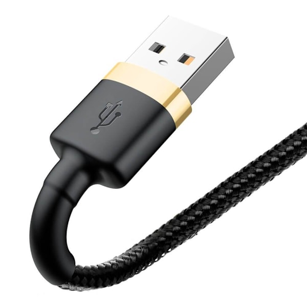 Baseus Cafule lynkabel QC 3.0 2A 3M Sort-guld Black