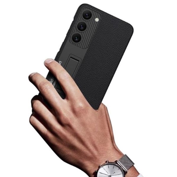 GKK Galaxy S23 Plus Mobilskal Kickstand PU-Läder - Svart Svart