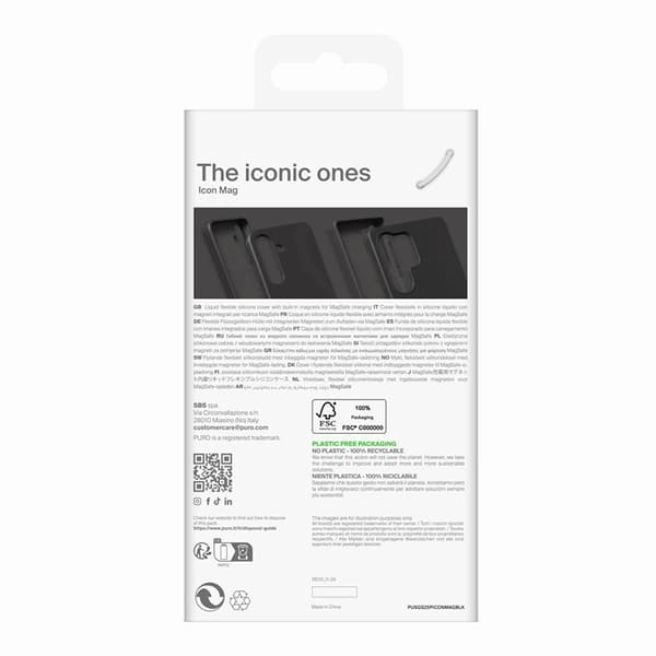 Puro Mobilskal till Galaxy S25 Plus Magsafe Icon - Rosa Black