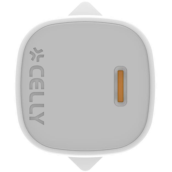 Celly Snabbladdare GaN 1 x USB-C PD 30W - Vit Vit