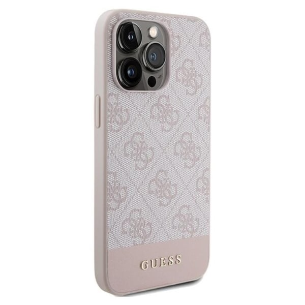 Guess iPhone 14 Pro Max Mobile Cover 4G Stripe Collection - vaaleanpunainen