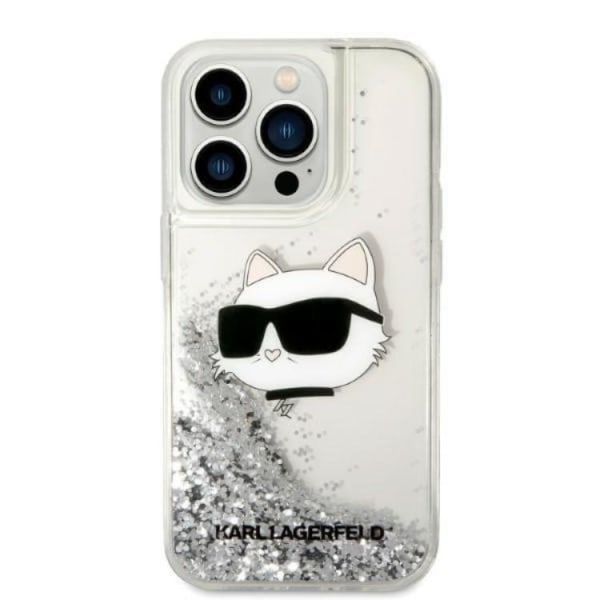 Karl Lagerfeld iPhone 14 Pro Max Skal Glitter Choupette Head - S