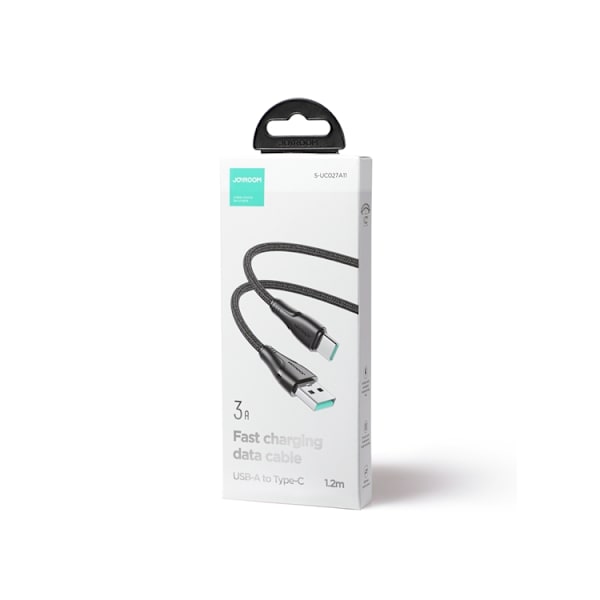 Joyroom Hurtig USB-A til USB-C 3A Kabel 1,2 m - Sort Black