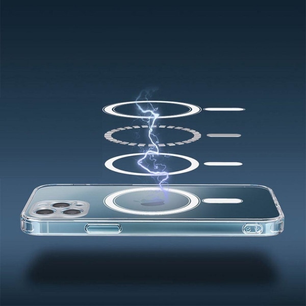 iPhone 12 Pro Skal Clear Magsafe Hårdplast Transparant
