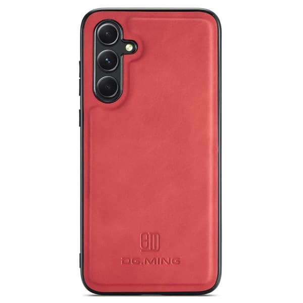 DG.MING Mobilskal till Samsung Galaxy A35 5G Läder+PC+TPU Röd