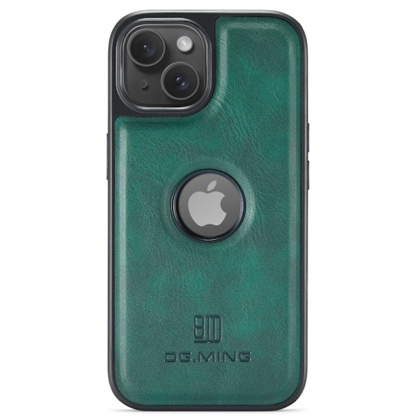DG.MING Mobilskal till iPhone 14 Scratch-Proof Läder Grön