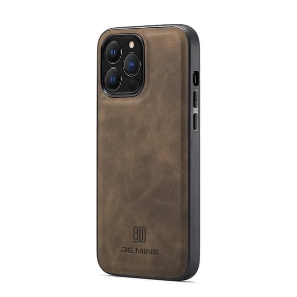 DG.MING Mobilskal till iPhone 16 Pro Hybrid Läder - Brun Brun