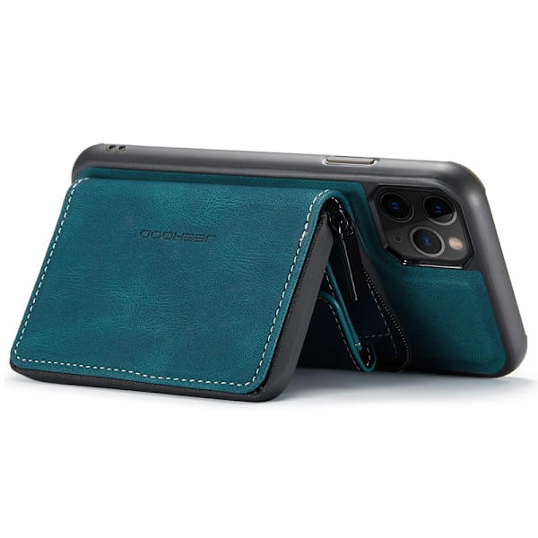 JEEHOOD Mobilskal till iPhone 11 Pro Max Konstläder TPU Blå