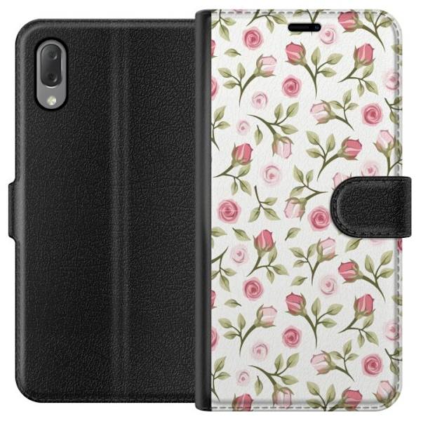Pungcover til Sony Xperia L3 med Blomstret