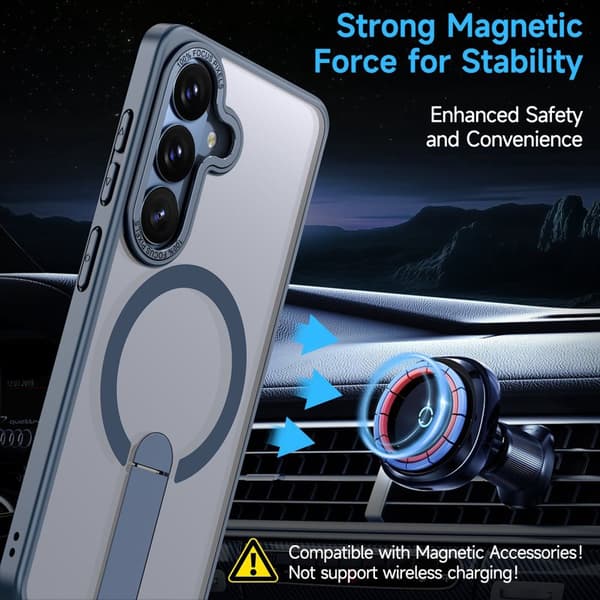 Mobilskal för Samsung Galaxy S26 Plus Magnetiskt Kickstand TPU - Blå