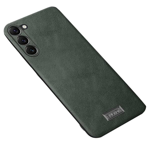 SULADA Mobilskal till Galaxy S24+ PU Läder TPU PC Anti-drop Grön