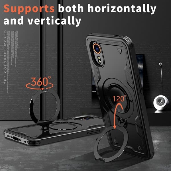 Mobilskal till Samsung Galaxy Xcover7 Plast Militärskydd Svart