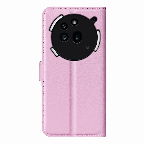 Nothing Phone (3a) Pro Konstläder Plånboksfodral Litchi Texture - Rosa Rosa