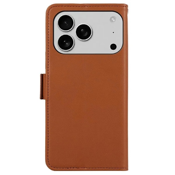 ABEEL iPhone 17 Pro Max Plånboksfodral Konstläder RFID-Skydd - Brun Brun