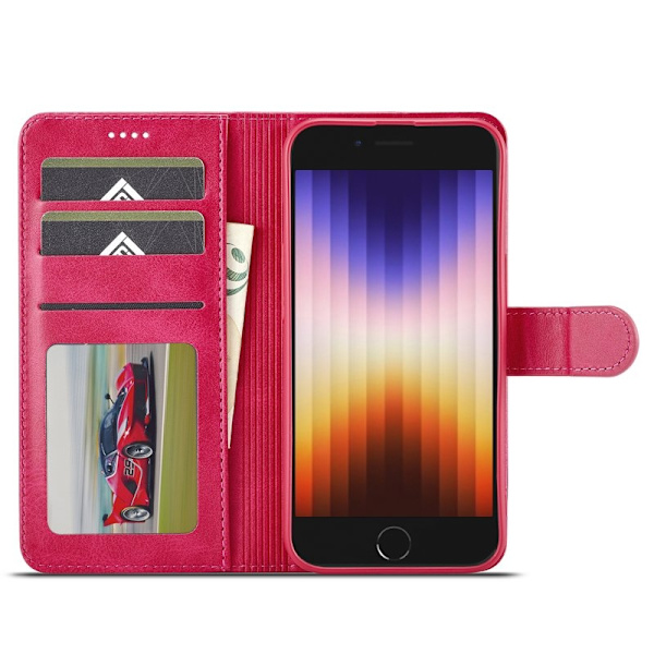 LC.IMEEKE iPhone 16e Plånboksfodral Konstläder - Rosa