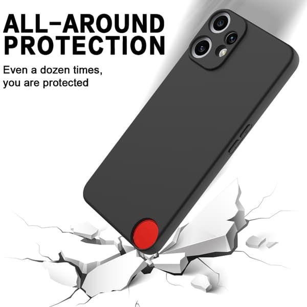 Mobilskal till Nothing CMF Phone 2 Pro Liquid Silikon med Handrem Svart