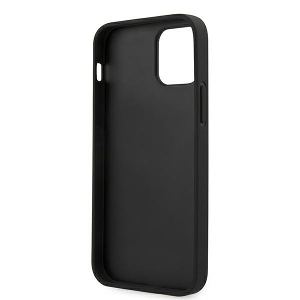 Guess Mobilskal till iPhone 12 Pro MagSafe Saffiano Vintage Script - Svart