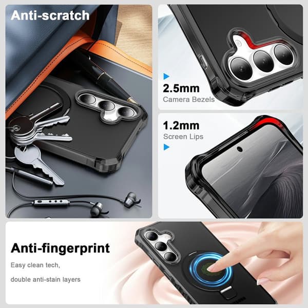 Mobilskal för Samsung Galaxy S26 Magnetiskt Kickstand - Svart