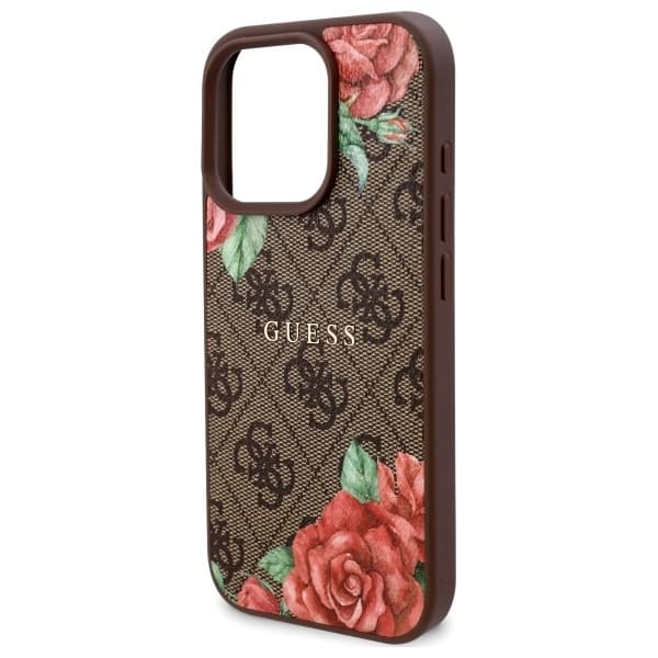 Guess telefonetui til iPhone 16 Pro MagSafe 4G Blomsterprint - Brun Brun