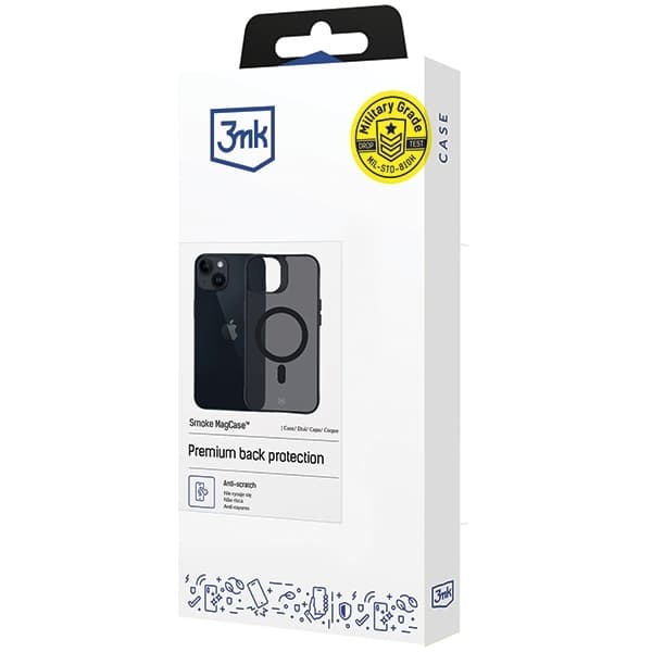 3MK Mobilskal till iPhone 13/14 MagSafe Smoke - Svart