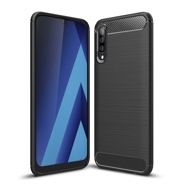 Carbon Brushed Mobilskal till Samsung Galaxy A70 - Svart Svart