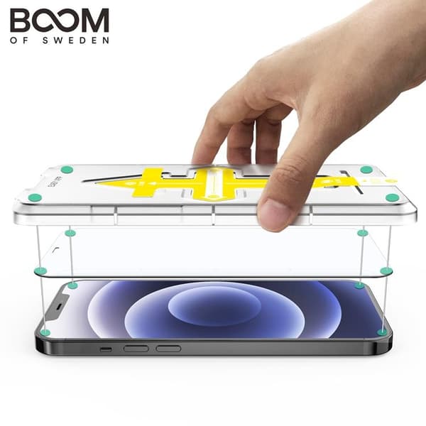 BOOM fladskærmbeskytter i hærdet glas iPhone 12 Pro Max Transparent