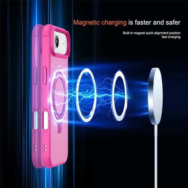 Mobilskal till iPhone Air MagSafe TPU+PC Kickstand - Rosa Rosa