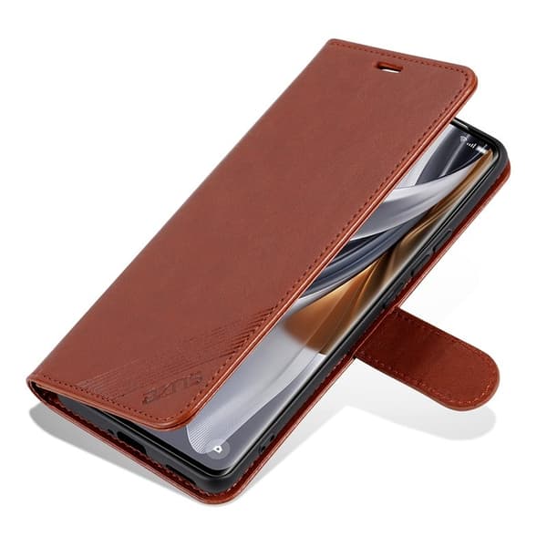 AZNS Xiaomi 15 Plånboksfodral Anti-Scratch Konstläder - Brun