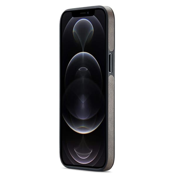 DG.MING Mobilskal till iPhone 12 / 12 Pro Logo View PU Läder - Brun