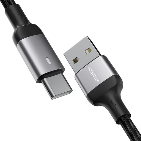 Joyroom A10 USB-A till USB-C 3A-kaapeli 1,2 m - Musta Black
