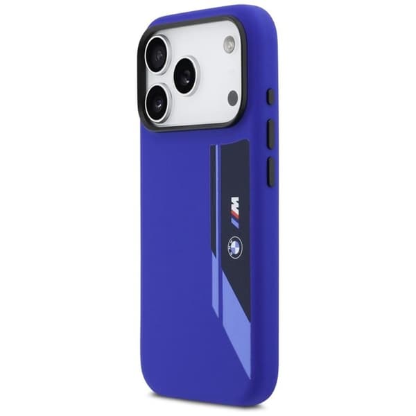 BMW Mobilskal till iPhone 17 Pro MagSafe Silikon Vertical Logo - Marinblå Blå