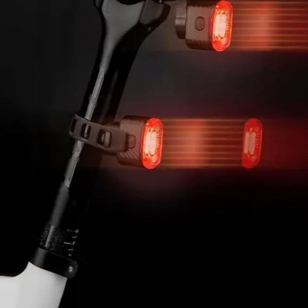 Rockbros Q2S LED USB-C Cykel Baglys - Sort Svart