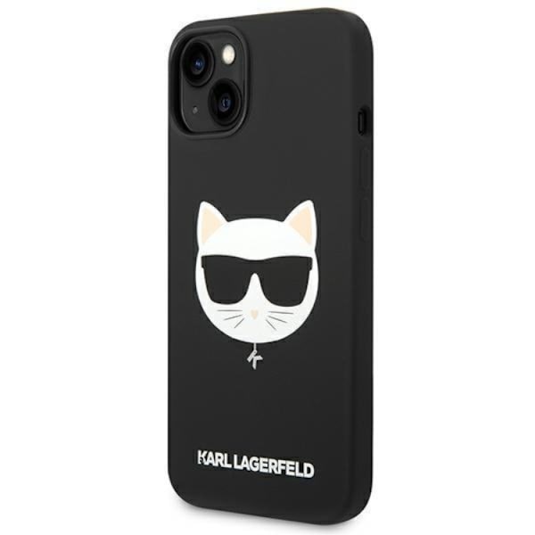 Karl Lagerfeld iPhone 14 Plus Skal MagSafe Silicone Choupette Head Svart