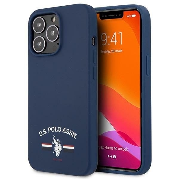 US Polo Silicone Collection Skal iPhone 13 Pro Max - Marinblå Blå