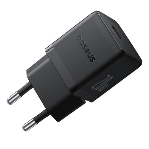 Baseus Snabbladdare USB-C 20W Mini USB-C Kabel 60W 1m - Svart Svart