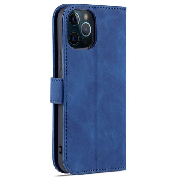 AZNS Mobilskal till iPhone 13 KonstLäder Folio Flip Wallet - Blå
