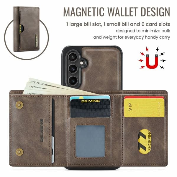DG.MING M6 Series Mobilskal till Samsung Galaxy S24 FE Magnetiskt Brun