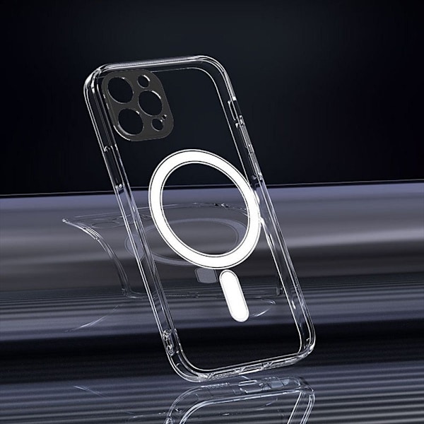 iPhone 13 Pro Max Skal Clear Magsafe Hårdplast Transparant