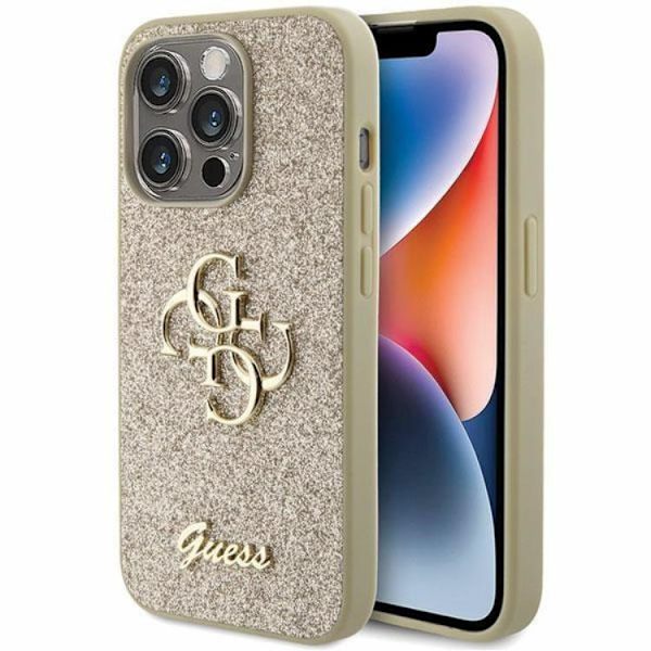 Guess iPhone 15 Pro Max Mobilskal Glitter Script Big 4G