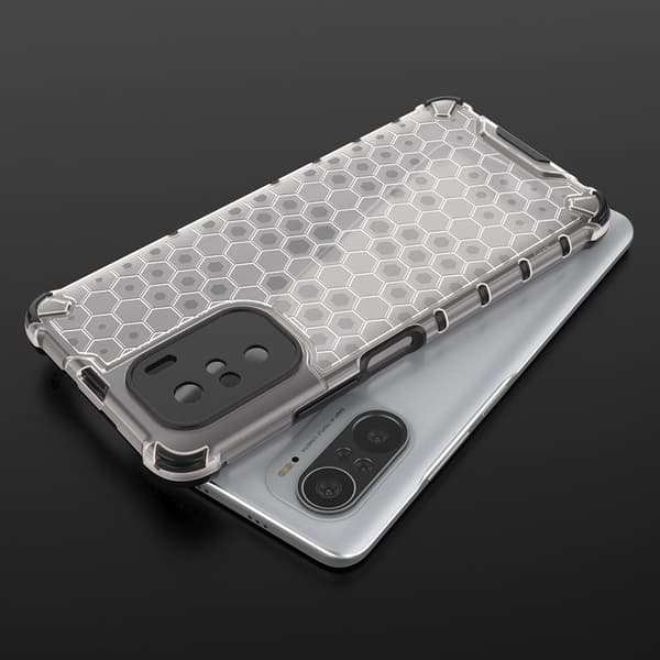 Honeycomb Armor Bumper Skal Redmi Poco J2 - Transparent Transparent