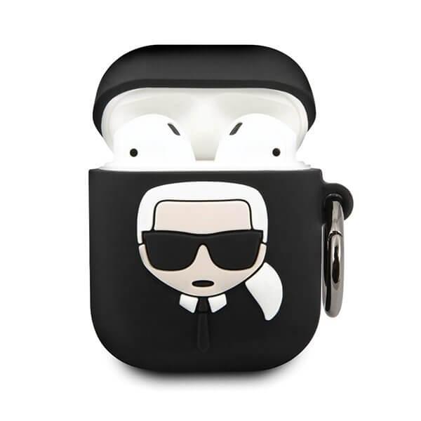 Karl Lagerfeld Cover Airpods Silicone Iconic - Sort Black
