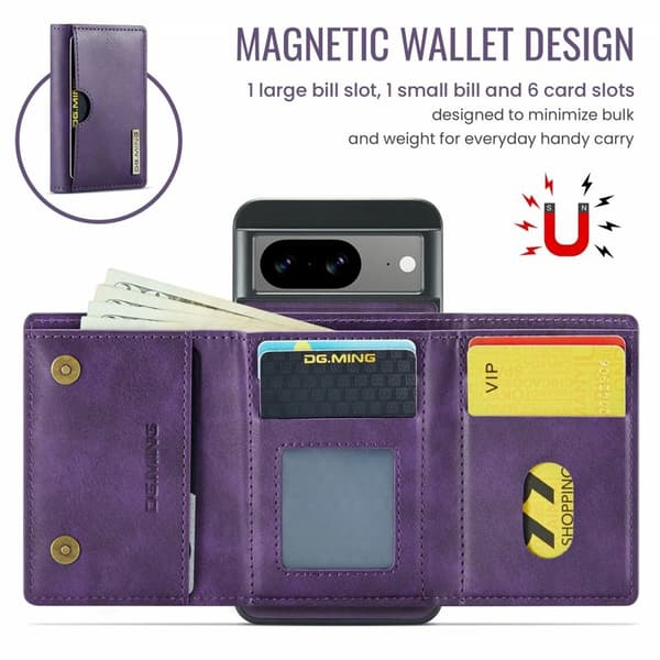 DG.MING M6 Series Mobilskal till Google Pixel 8 Magnetiskt Lila