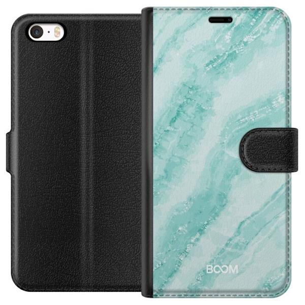 Plånboksfodral till Apple iPhone 5 med Mint Marble