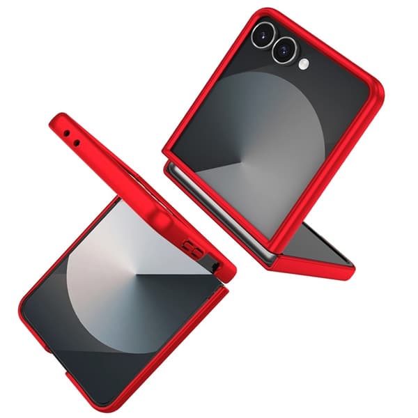 Mobilskal till Galaxy Z Flip 7 5G Rotatable Ring Kickstand - Röd Röd