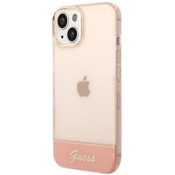 GUESS iPhone 14 Plus Skal Translucent - Rosa Rosa