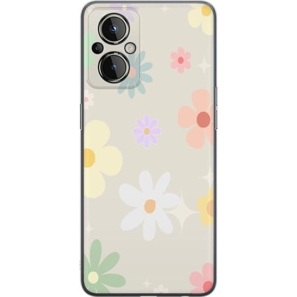 Taske til OnePlus Nord N20 5G med fejende blomster