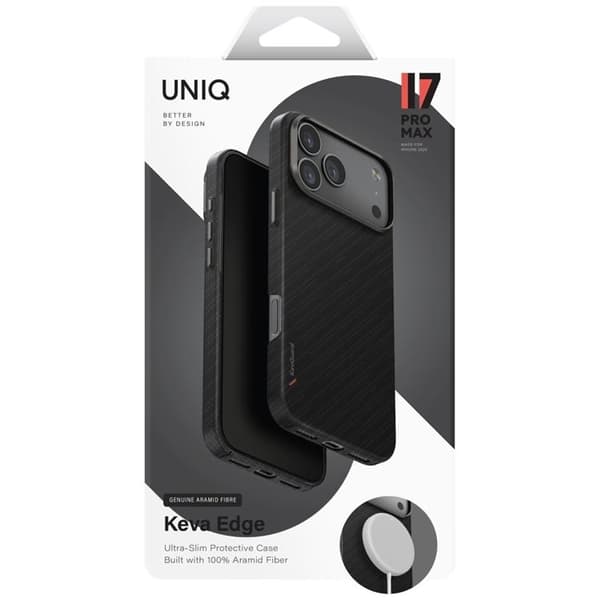 UNIQ Mobilskal till iPhone 17 Pro Max MagSafe Keva EDGE Svart