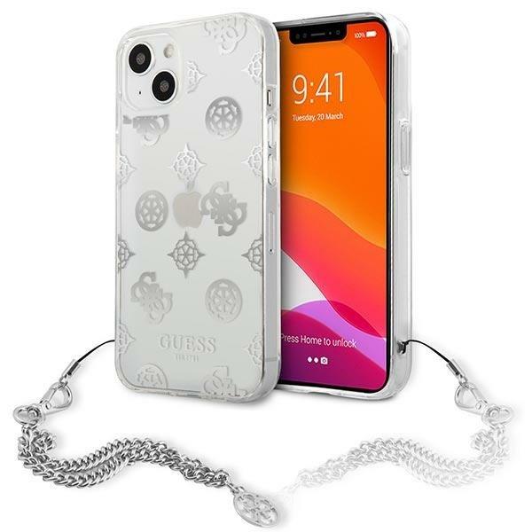 Guess Peony Chain Collection Cover iPhone 13 Mini - Sølv Silver