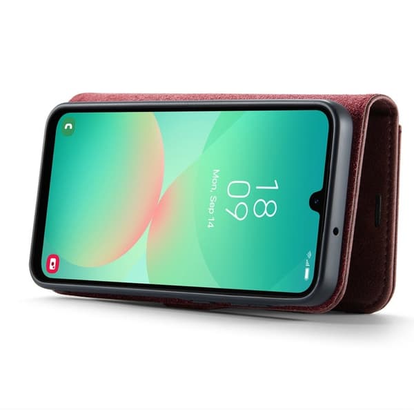 DG.MING Samsung Galaxy A26 5G Plånboksfodral Äkta läder Röd