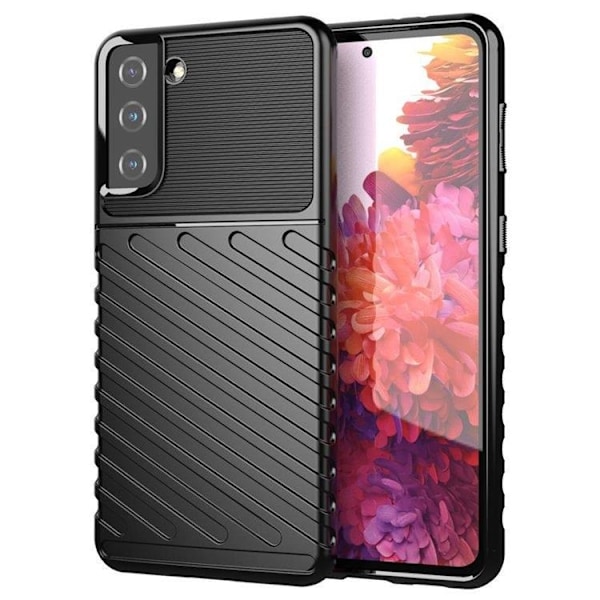 Thunder Flexibel Armored Skal Galaxy S22 Plus - Svart Svart